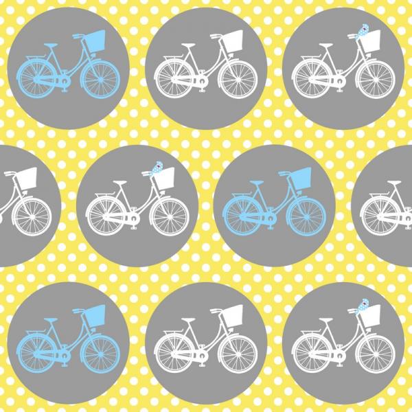 Bicycles Bikes Wheels Yellow / Grey - Click Image to Close